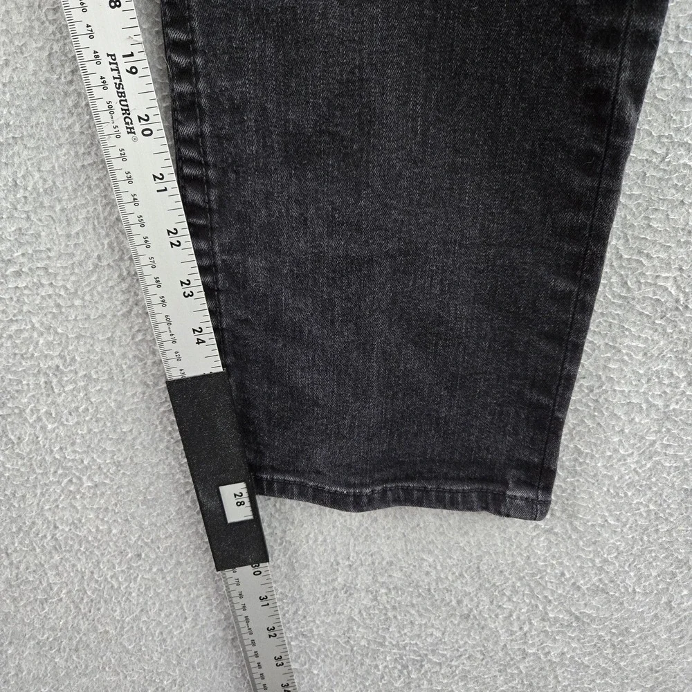 True Religion Men Jeans 42 Black Denim Ricky Straight 28